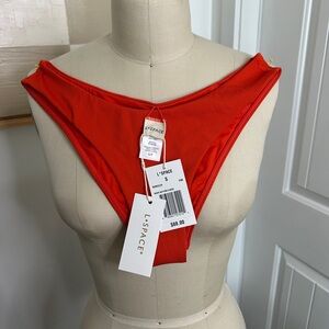 L*Space Women's Red high hip Rocky swim bottom